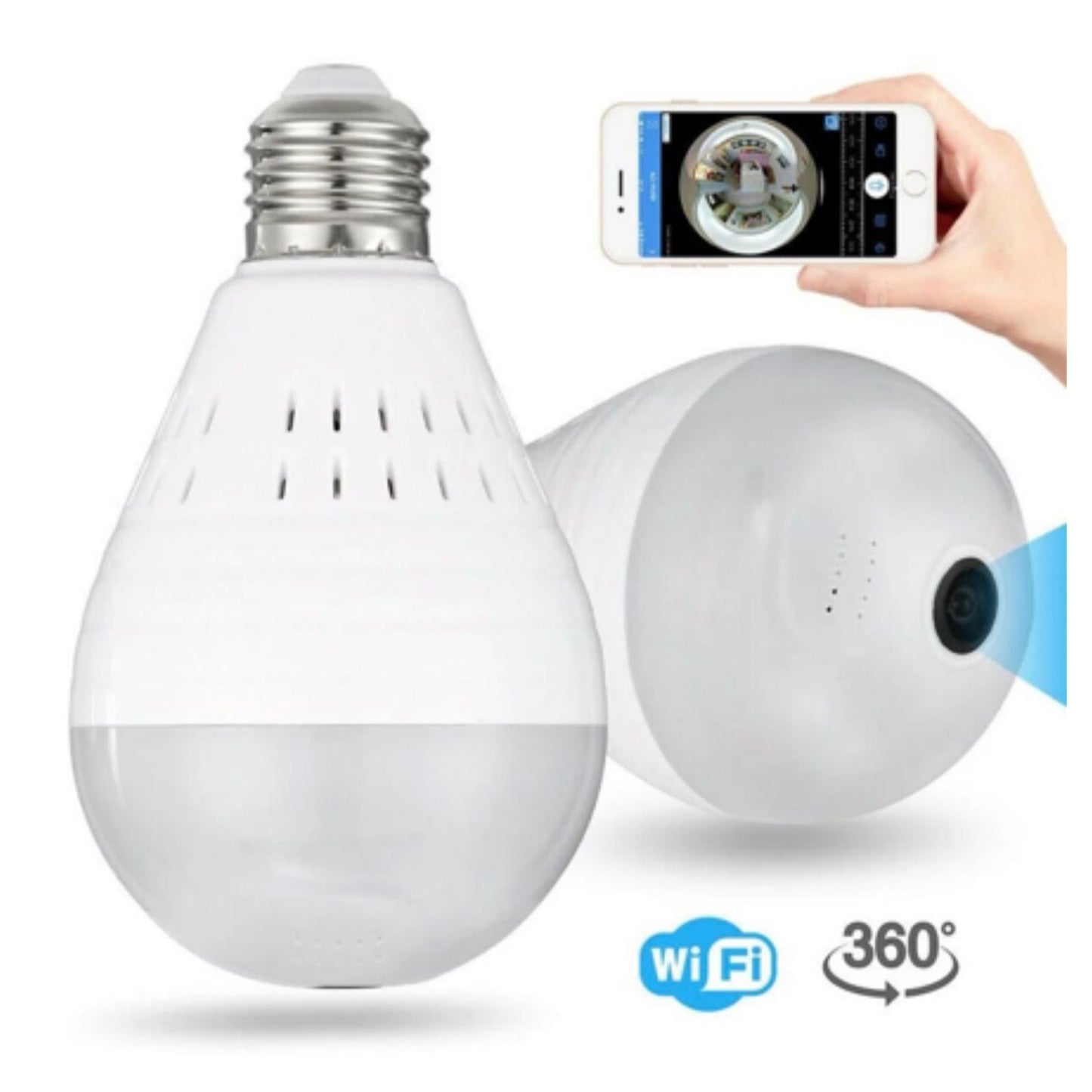 Night Vision Camera 360 Degree Panoramic CCTV Security Wireless IP Wifi Light Bulb Camera V380